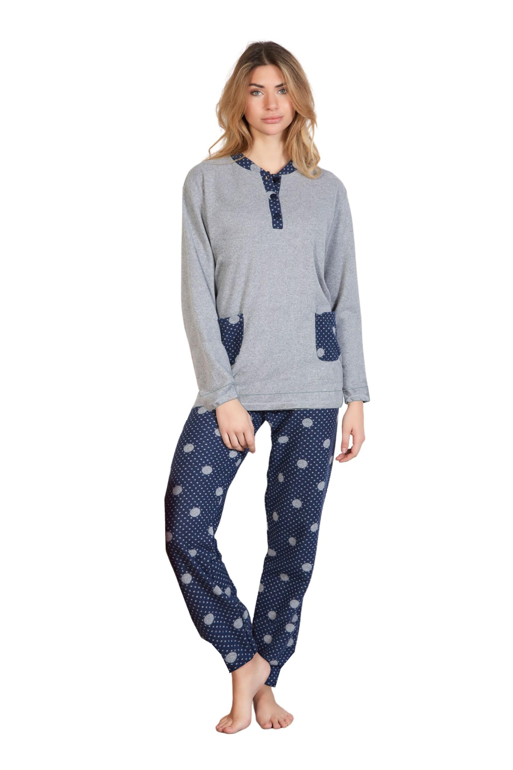 Il Granchio Pigiama Donna Felpato